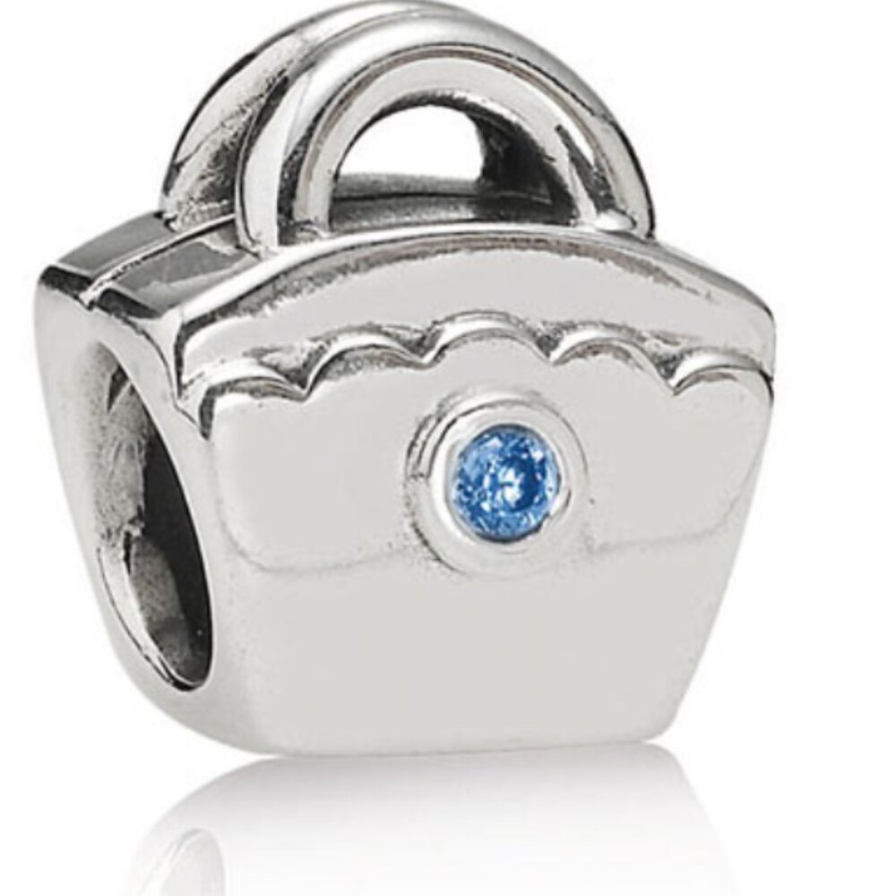 Pandora Blue Zirconia Handbag Charm (790478CZB)